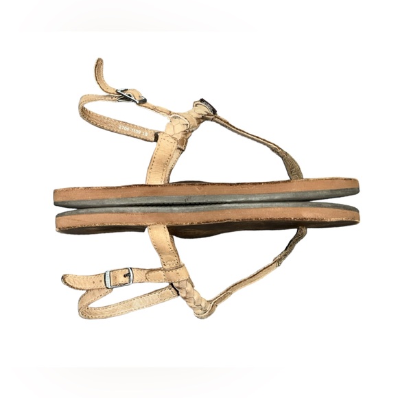 Rainbow T-Strap Braided Leather Thong-style Sandals size XL(9-9.5) - Picture 4 of 5